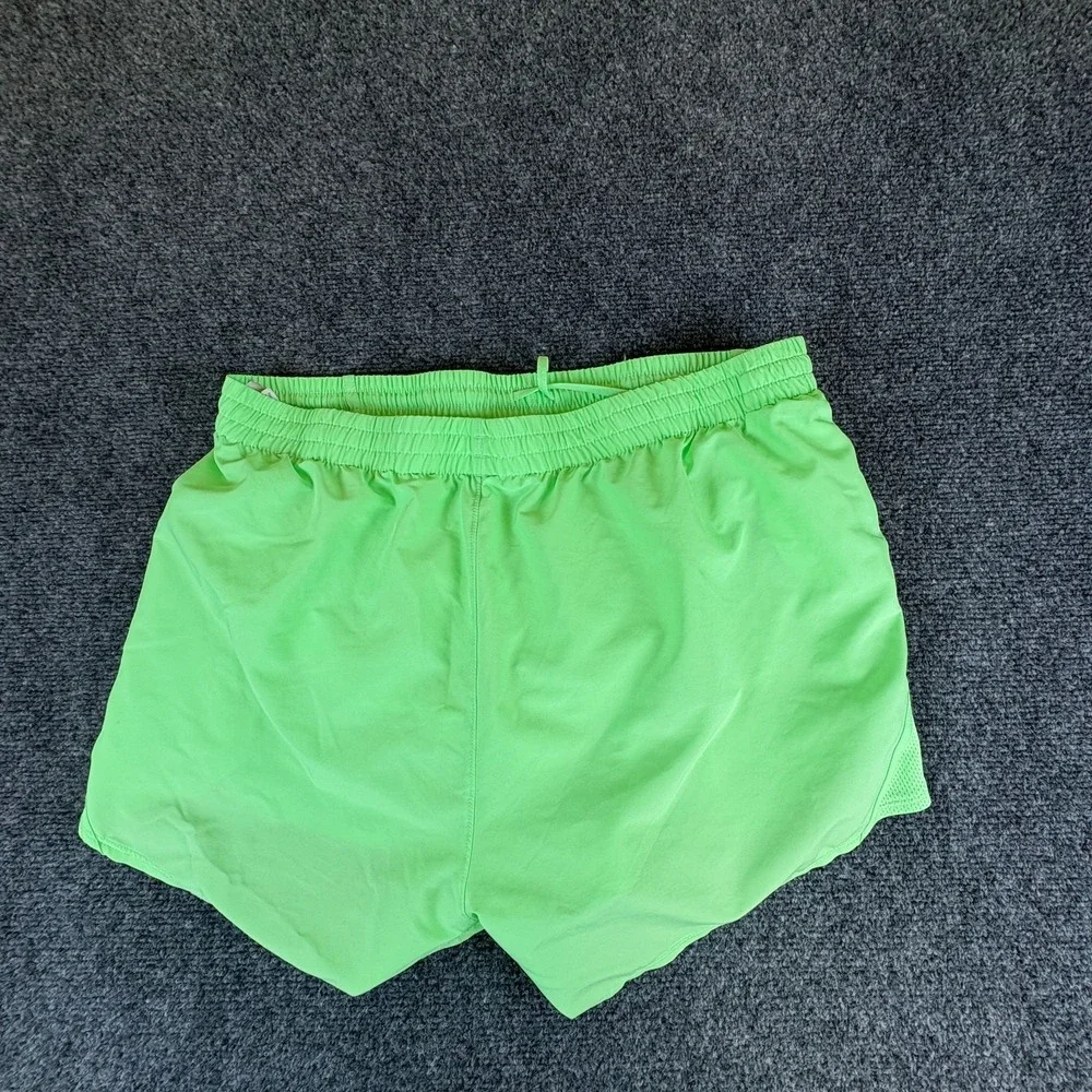 Under Armour‎ Running Shorts Womens 32x5 Neon Green Drawstring Athletic Pocket
